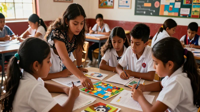 La Nueva Escuela Mexicana: La revolución educativa única 3 Estudiantes mexicanos colaboran en un proyecto de aprendizaje