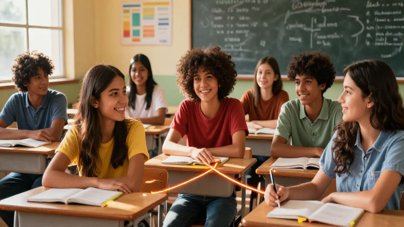 Qué es una comunidad: definición y conceptos clave 8 Estudiantes mexicanos colaborando en una clase vibrante