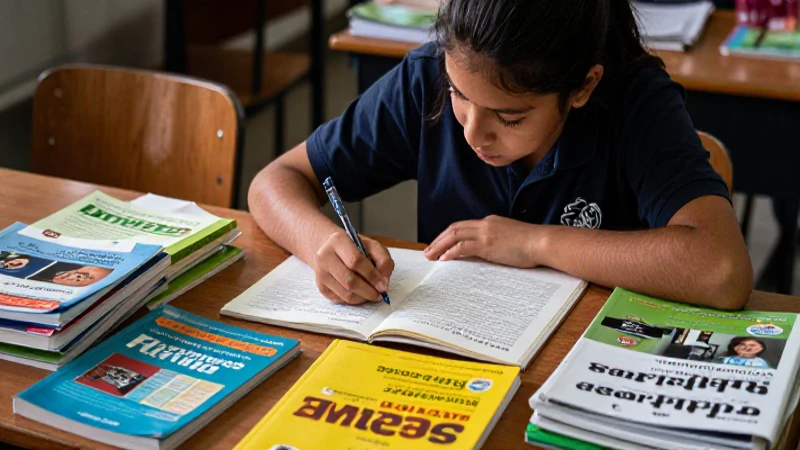 Joven estudiante mexicano con libros educativos de SEP