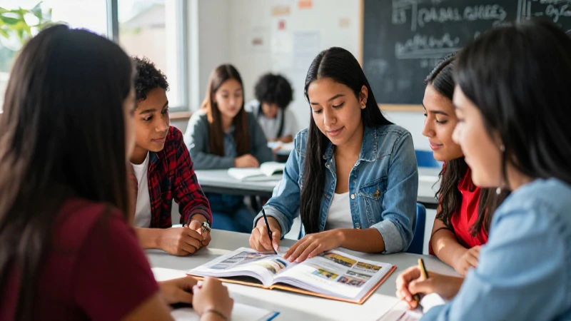 Estudiantes mexicanos aprendiendo de forma vibrante