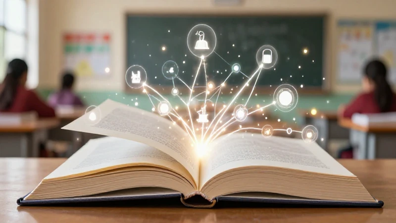 Texto educativo brillante en aula mexicana