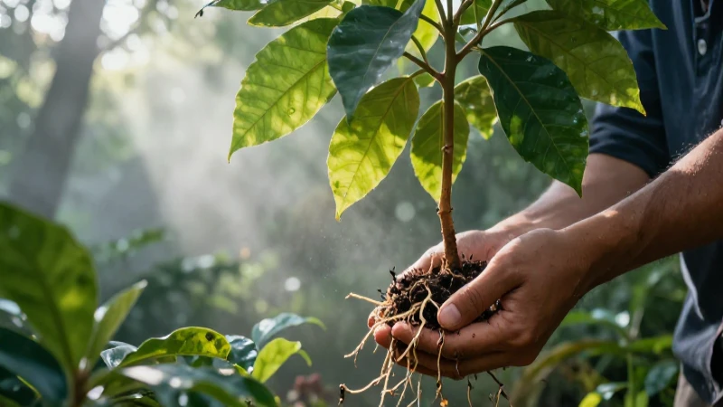 Flora frágil en cuidado natural y etéreo