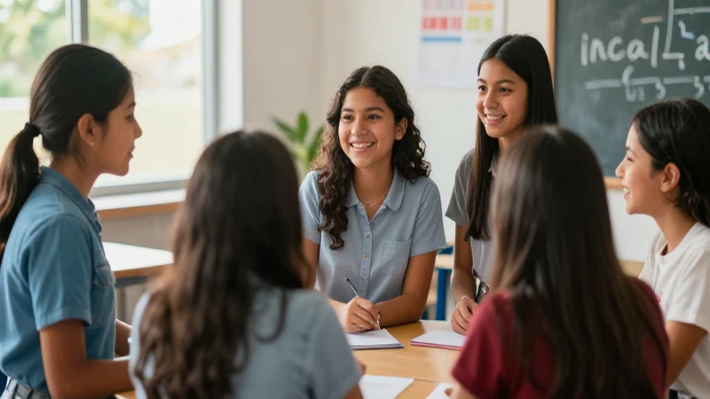 Jóvenes diversos y felices en un entorno escolar mexicano
