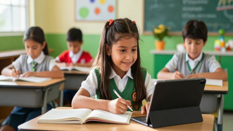 Guía completa: Todo lo que un niño de 4º grado debe saber 6 Estudiante feliz en aula mexicana vibrante