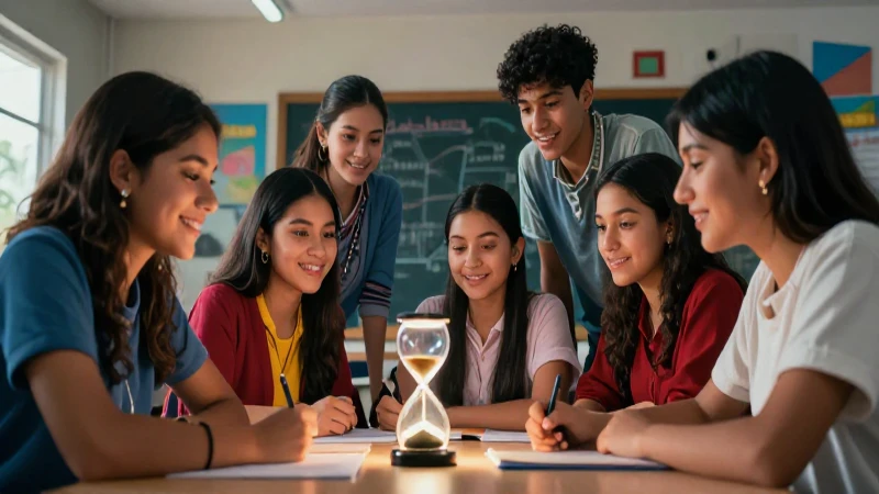 Los desafíos en el aprendizaje colaborativo: Nueva Escuela Mexicana 3 Estudiantes mexicanos colaborando en aula moderna
