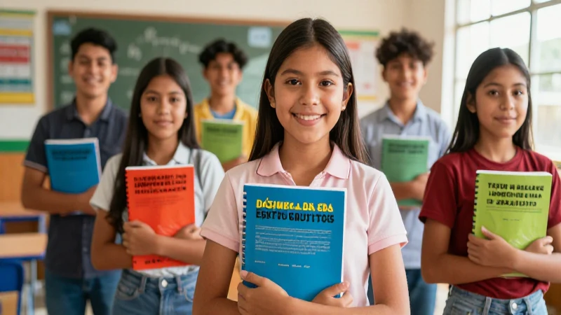 Nueva política: Todo sobre libros de texto gratuitos 3 Estudiantes mexicanos felices con libros de texto gratuitos