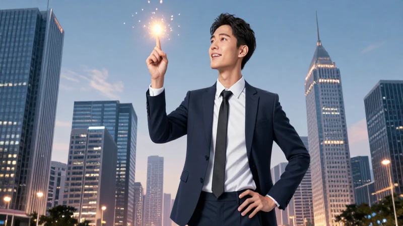 Qué emprendedor: Definición, características e importancia 5 Emprendedor energético con chispa frente a la ciudad