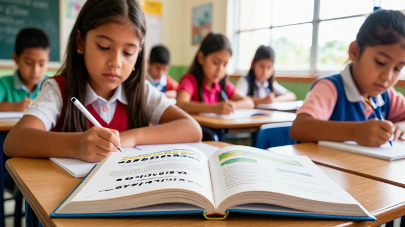 Aprende lo que realmente importa: Lo que enseñan los libros de texto 4 Estudiantes mexicanos estudian vibrantes libros