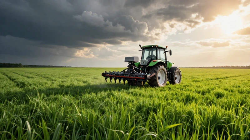 Tecnología agrícola avanzada en un vibrante campo