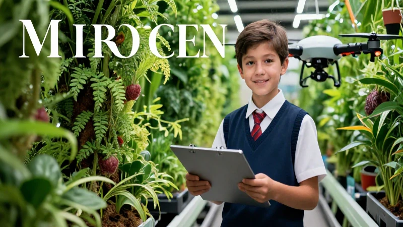 Estudiante en agricultura urbana de alta tecnología