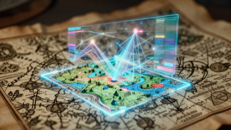 Qué es la cartografía, sus orígenes, evolución y tipos 7 Mapa holográfico y pergamino antiguo detallado