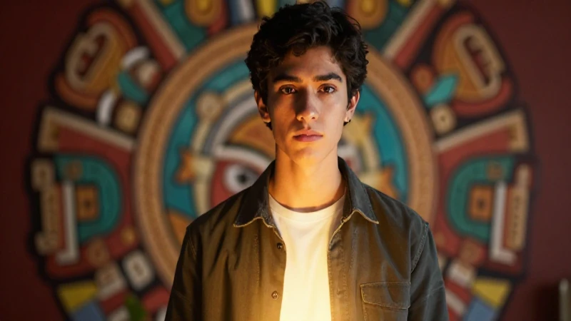Joven digno con luz dorada, estética educativa