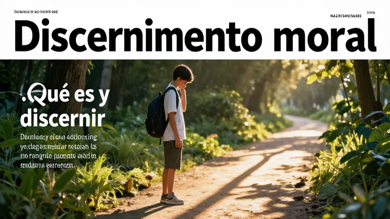 Discernimiento moral: lo bueno y lo malo