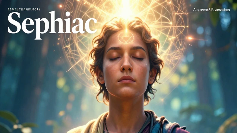 Espiritual en contemplación bajo luz divina