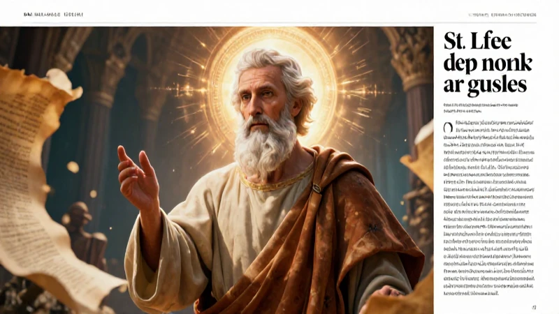 San Pablo, iluminado divinamente, en una vibrante ilustración