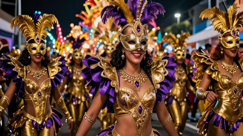Carnaval: festividad colorida con disfraces y alegría