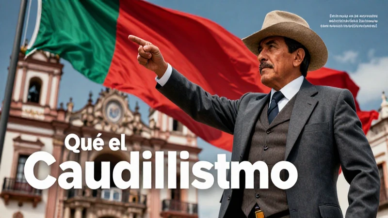 Ilustración épica de liderazgo caudillista mexicano
