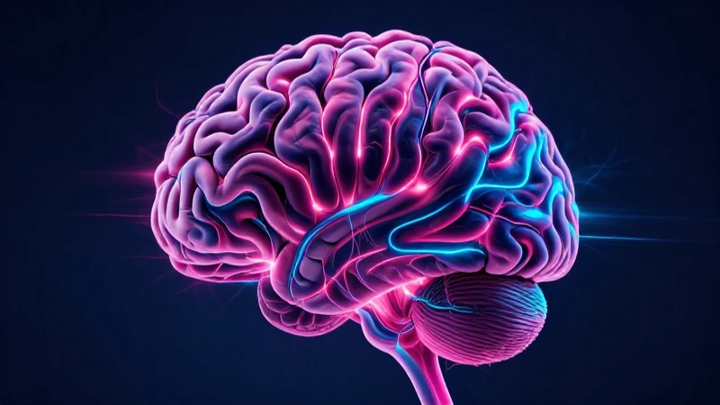 Cerebro abstracto con redes de energía vibrante