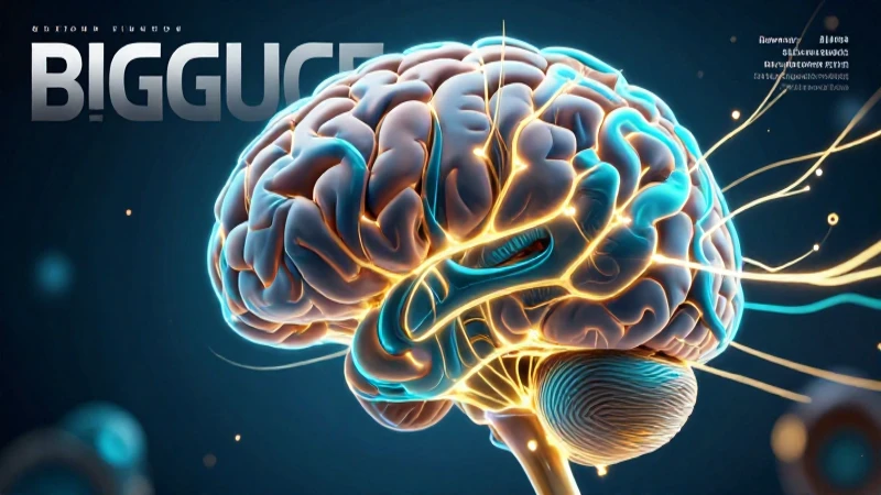 Cerebro estilizado con redes neuronales brillantes en 8K