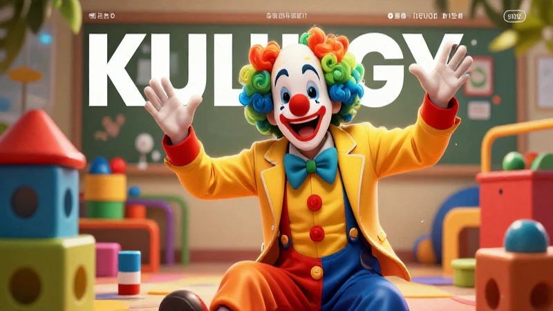 Ilustración de payaso vibrante y educativa con estilo profesional