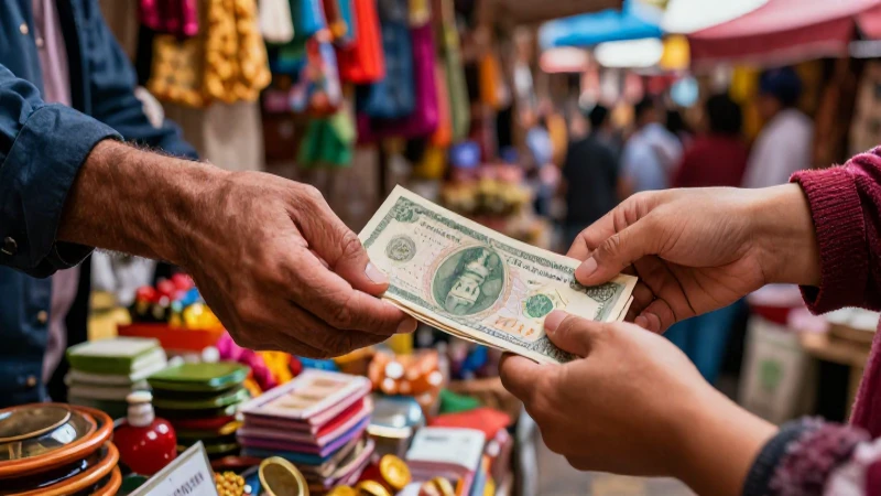 Qué es el comercio: Tipos, importancia y características 5 Vibrante intercambio en mercado mexicano detallado