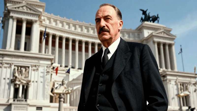 Mussolini en Roma, estilo realista y cinematográfico