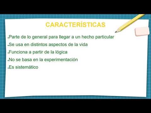 Qué es el método deductivo y cuáles son sus características 2 que es el metodo deductivo y cuales son sus caracteristicas 1