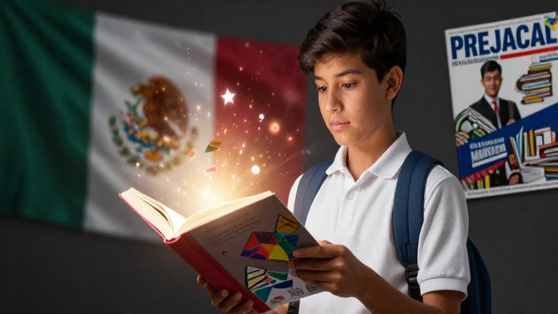 Retrato de estudiante mexicano simboliza educación