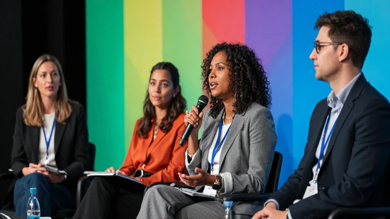 Panel educativo profesional con expertos de alta calidad