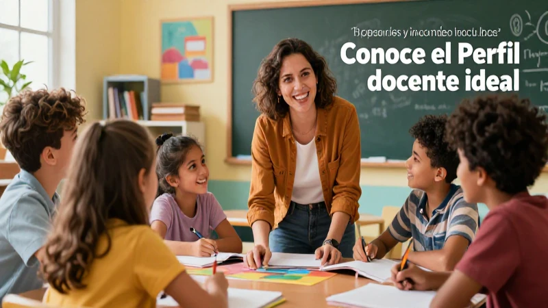 Conoce el perfil docente ideal: Ejemplos y características clave 4 Maestra inclusiva y aprendizaje dinámico en un aula