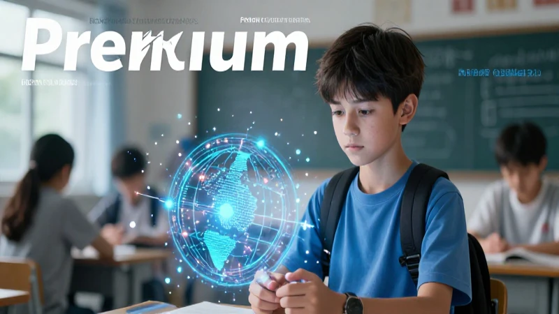 Estudiante moderno en entorno educativo tecnológico