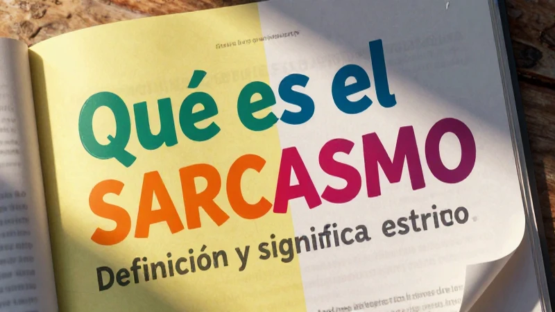 Sarcasmo escrito ilustrado con contraste