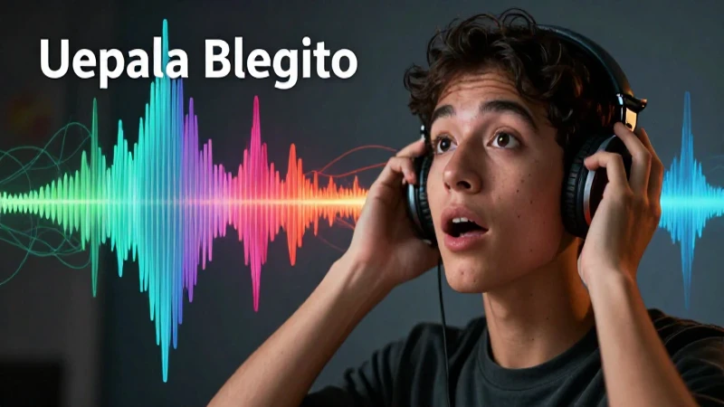 Ilustración vibrante de ondas sonoras y aprendizaje dinámico