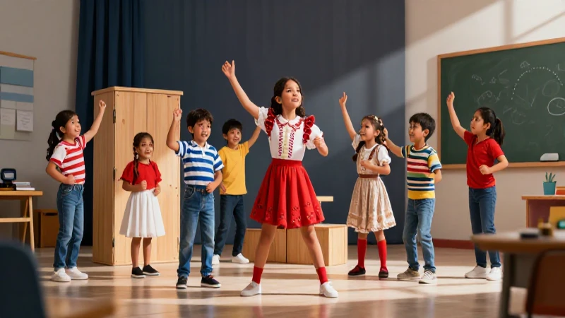 Qué es el teatro: origen, elementos y características 5 Niños vibrantes en escena teatral moderna