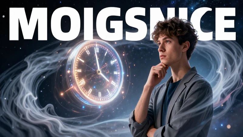 Qué es el tiempo: Perspectivas en física y filosofía 8 Joven sabio pensativo entre nebulosas cósmicas