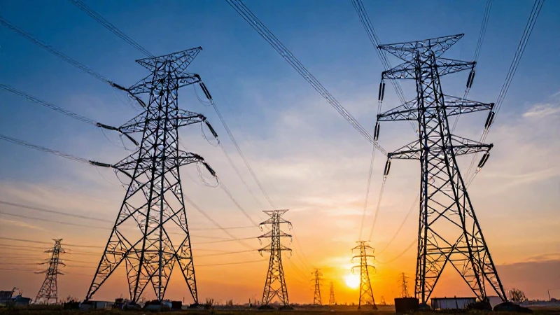 Torres eléctricas modernas con energía vibrante