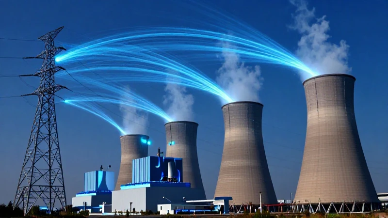 Central hidroeléctrica futurista con energía dinámica