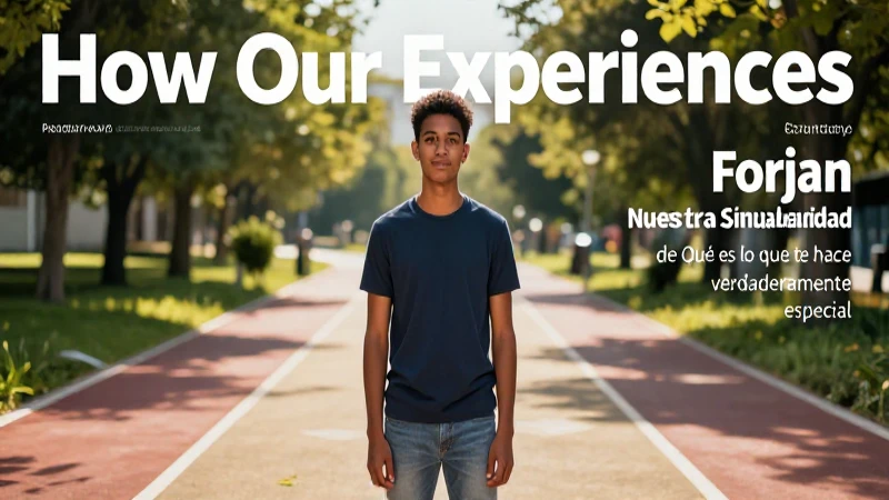 Estudiante diverso hallando su singularidad bajo luz