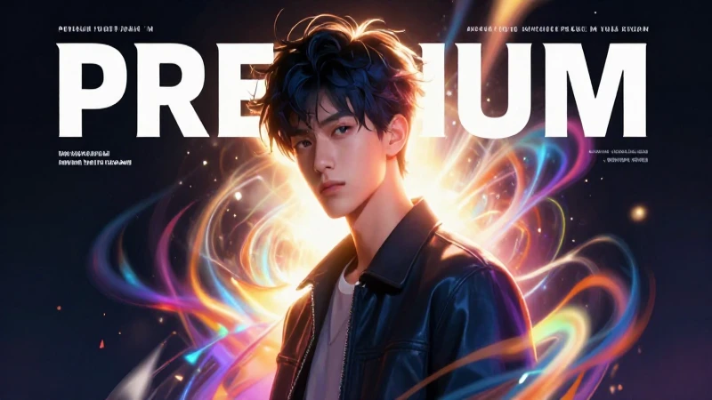 Retrato dinámico de joven radiante con aura de potencial
