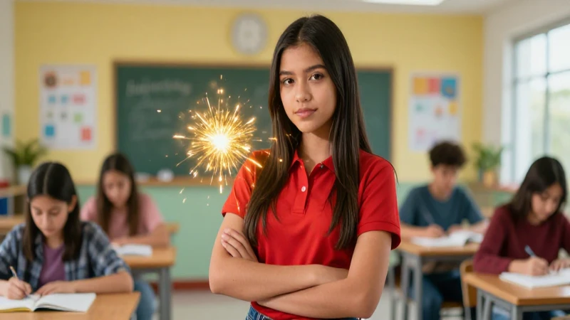 Joven mexicano brillante en entorno educativo moderno