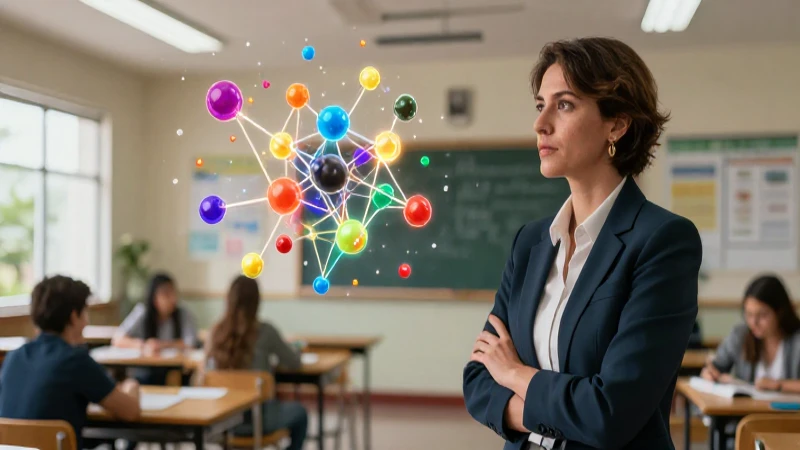 Qué es estructural: Definición y concepto en gramática 8 Educador observa estructura lingüística luminosa