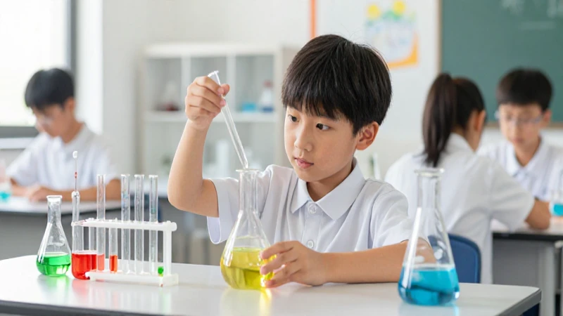 Qué es un experimento Definición y ejemplos clave 3 Curioso alumno explora ciencia con luz vibrante