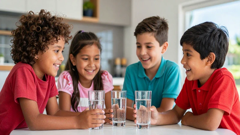 Niños mexicanos felices en hogar moderno y luminoso