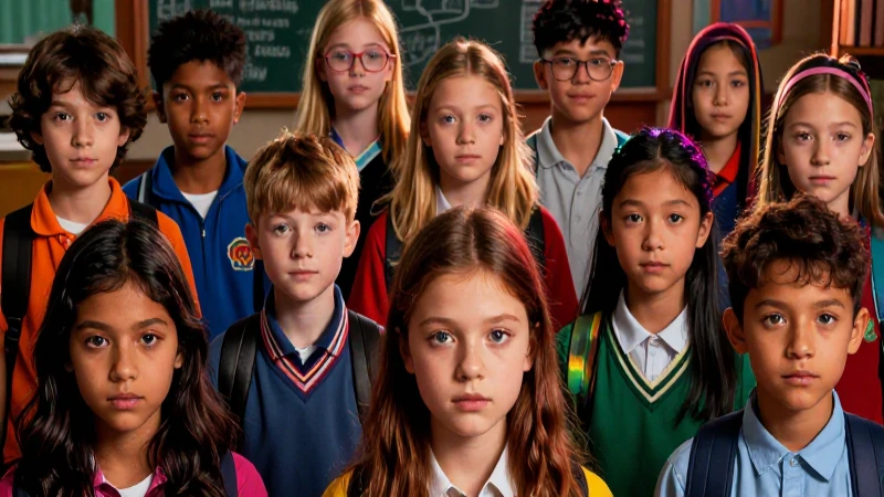 Estudiantes vibrantes en dinámica educativa