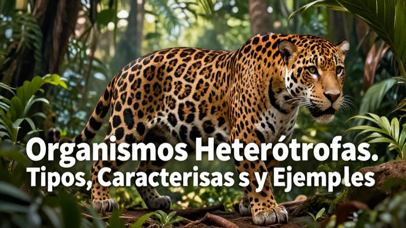 Organismos Heterótrofos: Tipos, Características y Ejemplos 8 Jaguar en selva: ejemplo de organismo heterótrofo