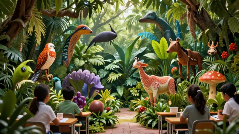 Organismos Heterótrofos: Tipos, Características y Ejemplos 3 Biodiversidad y vida vibrante en ecosistema de jungla