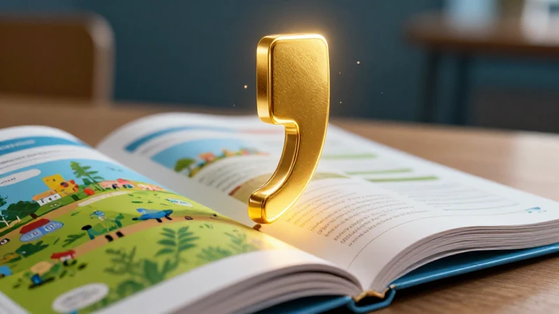 Coma dorada brillante sobre libro educativo