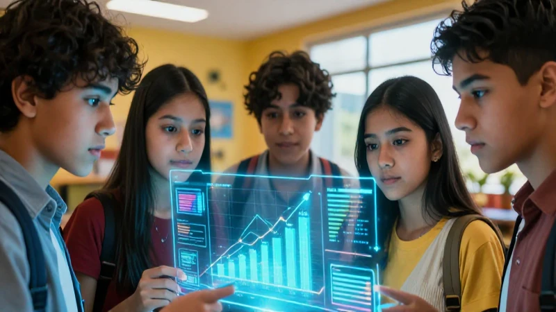 Colaboración estudiantil mostrando desigualdad económica