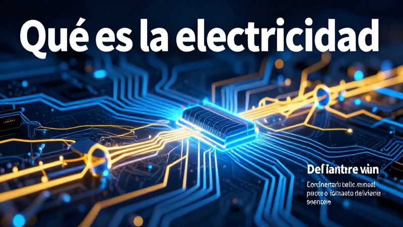 Qué es la electricidad: definición y concepto esenciales 1 Electricidad: concepto dinámico y diseño profesional