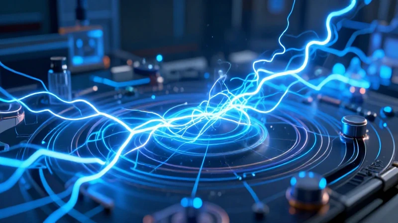 Qué es la electricidad: definición y concepto esenciales 2 Ilustración científica con energía azul vibrante